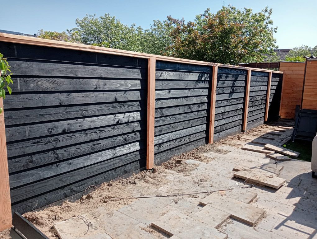Tuinscherm Douglas Zweeds Rabat | Dubbelzijdig | Zwart Tuinscherm Douglas Zweeds Rabat | Dubbelzijdig | Zwart