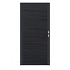 Composiet Premium Tuinpoort | 100x190cm | Natural | Solid Black | Horizontaal | Antraciet stalen fra