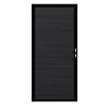 Composiet Premium Tuinpoort | 90x190cm | Natural | Solid Black | Horizontaal | Zwart stalen frame
