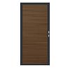 Composiet Premium Tuinpoort | 110x190cm | Natural | Savanna Brown | Horizontaal | Antraciet stalen f