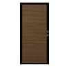 Composiet Premium Tuinpoort | 90x190cm | Natural | Savanna Brown | Horizontaal | Zwart stalen frame