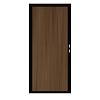 Composiet Premium Tuinpoort | 90x190cm | Natural | Savanna Brown | Verticaal | Zwart stalen frame