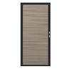 Composiet Premium Tuinpoort | 90x190cm | Natural | Misty | Horizontaal | Antraciet stalen frame