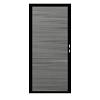 Composiet Premium Tuinpoort | 110x190cm | Natural | Cloudy Grey | Horizontaal | Zwart stalen frame