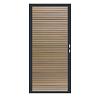 Composiet Premium Tuinpoort | 100x190cm | Rhombus | Tropical Brown | Horizontaal | Antraciet stalen