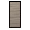 Composiet Premium Tuinpoort | 90x190cm | Natural | Misty | Horizontaal | Zwart stalen frame
