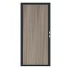 Composiet Premium Tuinpoort | 90x190cm | Natural | Misty | Verticaal | Antraciet stalen frame