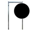 Stalen kozijn | Zwart | t.b.v. kaderpoort 90 cm breed