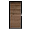 Douglas Tuinpoort | 110x190cm | Combiwood | Double Rhombus Bruin  | Horizontaal | Zwart stalen frame