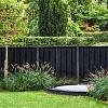 Tuinscherm Zwart XL Douglas 15 planks 180x180 cm BxH | Fijnbezaagd | Verticaal | Recht