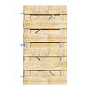 Grenen Horizontale Tuinpoort 100x180 cm | 18x195 mm | XL 13-planks model