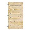 Grenen Horizontale Tuinpoort 100x180 cm | 18x195 mm | XL 15-planks model