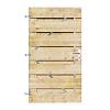 Grenen Horizontale Tuinpoort 100x180 cm | 18x195 mm | XL 15-planks model