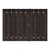 Douglas XL Zwart Dubbele Tuinpoort 210x195 cm | 2x Stalen frame 100cm + 110cm met slotkast