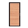 Douglas Tuinpoort | 110x190cm | Combiwood | Blokhutprofiel Onbehandeld  | Horizontaal | Zwart stalen frame