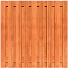 Tuinscherm Keruing 19 planks 180x180 cm BxH | Geschaafd | Verticaal | Recht