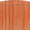Tuinscherm Keruing 19 planks 180x180 cm BxH | Geschaafd | Verticaal | Toog
