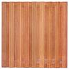 Tuinscherm Hardhout 19 planks 180x180 cm BxH | Geschaafd | Verticaal | Recht