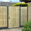 Tuinscherm Vuren Rhombus open | 65 planks 180x180 cm BxH | Geschaafd | Verticaal | Recht