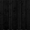 Tuinscherm Zwart Douglas XL 15 planks | Fijnbezaagd | Verticaal | Recht