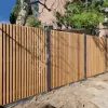 Tuinscherm Bangkirai Rhombus open | 51 planks 180x180 cm BxH | Geschaafd | Verticaal | Recht