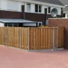 Aflopend Tuinscherm Grenen 19 planks 180x180/90 cm BxH | Geschaafd | Verticaal | Links naar rechts