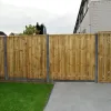 Aflopend Tuinscherm Grenen 19 planks 180x180/90 cm BxH | Geschaafd | Verticaal | Links naar rechts