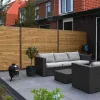 Tuinscherm Horizontaal Vuren Rhombus 65 planks 180x180 cm BxH | Geschaafd