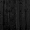 Tuinscherm Zwart XL Douglas 13 planks 180x180 cm BxH | Fijnbezaagd | Verticaal | Recht