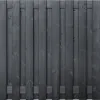 Tuinscherm Zwart Grenen 17 planks 180x180 cm BxH | Geschaafd | Verticaal | Recht