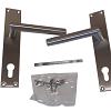 Klink en schild | Poortframe met slotkast | RVS