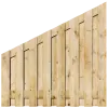 Aflopend Tuinscherm Grenen 17 planks 180x180/90 cm BxH | Geschaafd | Verticaal | Rechts naar Links