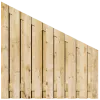 Aflopend Tuinscherm Grenen 19 planks 180x180/90 cm BxH | Geschaafd | Verticaal | Links naar rechts