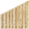 Aflopend Tuinscherm Grenen 19 planks 180x180/90 cm BxH | Geschaafd | Verticaal | Rechts naar Links