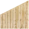 Aflopend Tuinscherm Grenen 23 planks 180x180/90 cm BxH | Geschaafd | Verticaal | Rechts naar Links