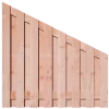 Aflopend Tuinscherm Douglas 17 planks 180x180 cm BxH | Fijnbezaagd | Verticaal | Links naar Rechts