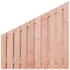 Aflopend Tuinscherm Douglas 21 planks 180x180 cm BxH | Fijnbezaagd | Verticaal | Rechts naar Links