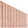 Aflopend Tuinscherm Douglas 21 planks 180x180 cm BxH | Fijnbezaagd | Verticaal | Links naar Rechts