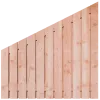 Aflopend Tuinscherm Douglas 23 planks 180x180 cm BxH | Fijnbezaagd | Verticaal | Rechts naar Links