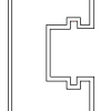 Aluminium Premium muurprofiel Antracite - 220 cm