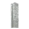 Betonpaal granietmotief tussensponning 180cm Glad Wit 12x12x275cm met lichtleiding