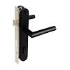 Slotset Dubbele poort | Stalen frame met slotkast | RVS Zwart