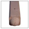 Betonpaal Bol Granietmotief Bruin 10x10x275cm 3-sponning 74cm