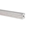 Paal t.b.v. Betonschutting Wit met Vlakke kop 11.5x11.5x275 cm | sponning 206 cm