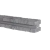 Betonschuttingpaal Granietmotief Stampgrijs 12x12x275cm tussen met lichtleiding 180cm
