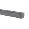 Betonpaal Vlak Granietmotief Stampgrijs 10x10x275cm tussen sponning 74cm met lichtleiding