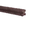 Paal t.b.v. Betonschutting Bruin met Vlakke kop 12x12x275 cm | sponning 180 cm