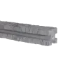 Betonschuttingpaal Granietmotief Stampgrijs 12x12x275cm 3-Sponning 180cm