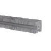 Betonschuttingpaal Granietmotief Stampgrijs 12x12x275cm hoeksp. 216cm