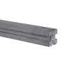 Paal t.b.v. Betonschutting Grijs met Vlakke kop 11.5x11.5x275 cm | sponning 216 cm